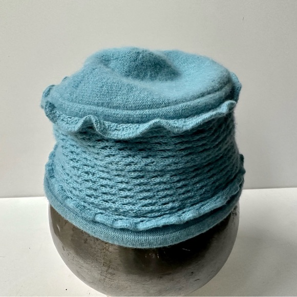 EUC Parkhurst Lamb wool & Angora Hat, Turquoise - Picture 7 of 11